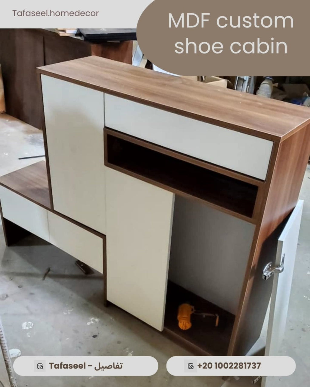 Forma Custom Shoe Cabinet – front detail