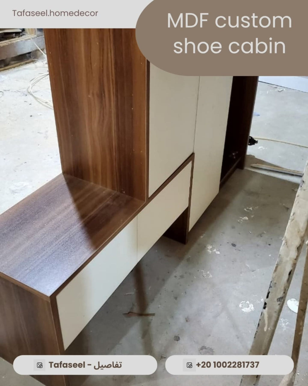 Forma Custom Shoe Cabinet – interior storage