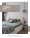 Teddy Boucle Upholstered Bed by Tafaseel Home Decor