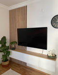 Plain TV Unit 160cm white - Tafaseel Home Decor