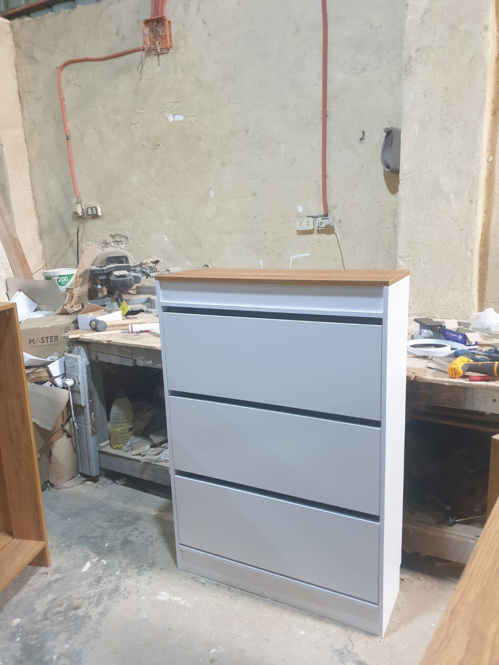 Essential Extra Storage Shoe Cabinet in white