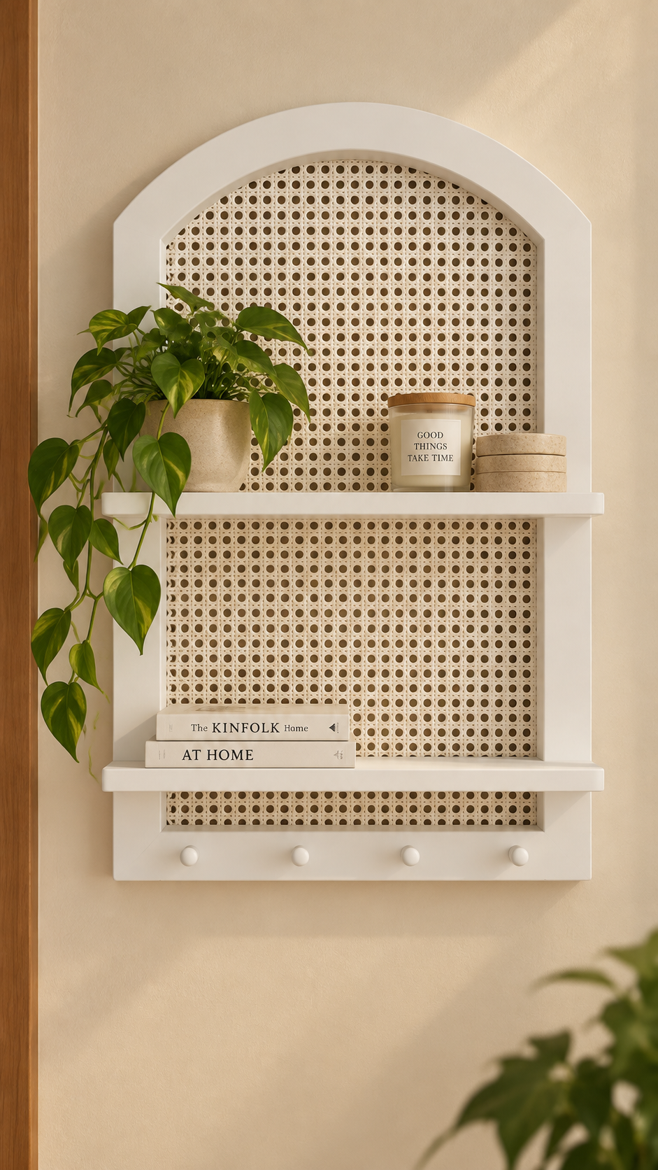 Round Rattan Electric Box Cover detail