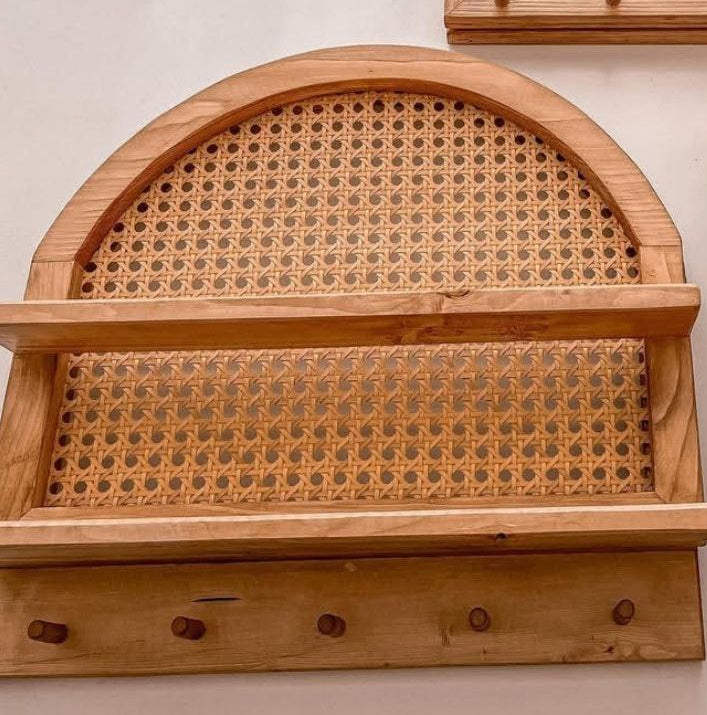 Round Rattan Electric Box Cover lifestyle view