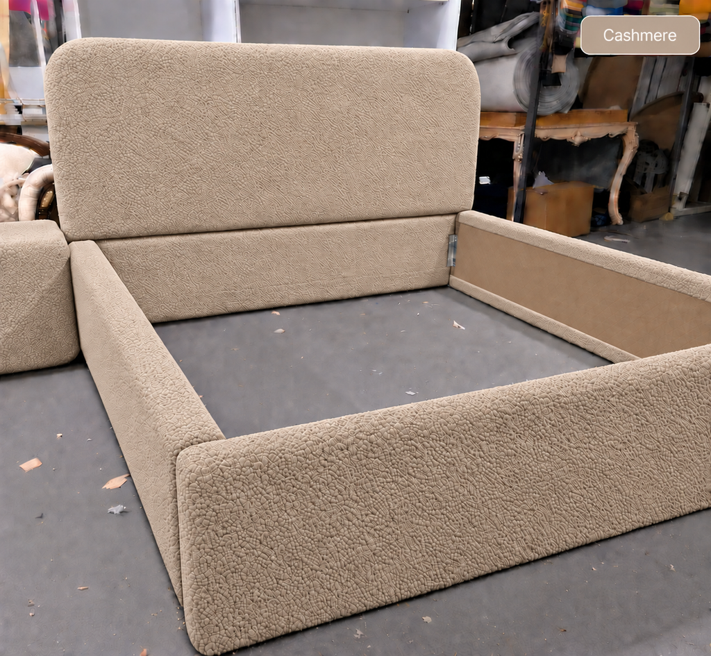 Teddy Boucle Bed — additional product view by Tafaseel Home Decor