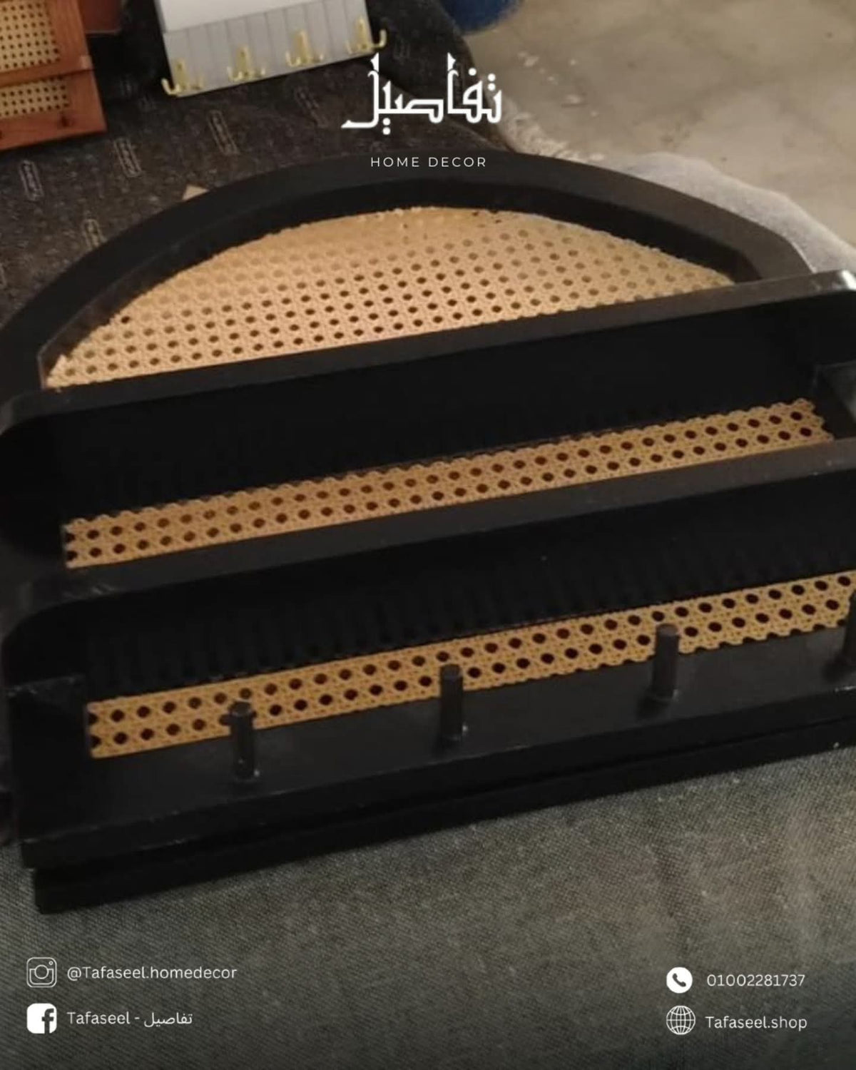 Round ratan electric box — rattan electrical box cover detail by Tafaseel Home Decor