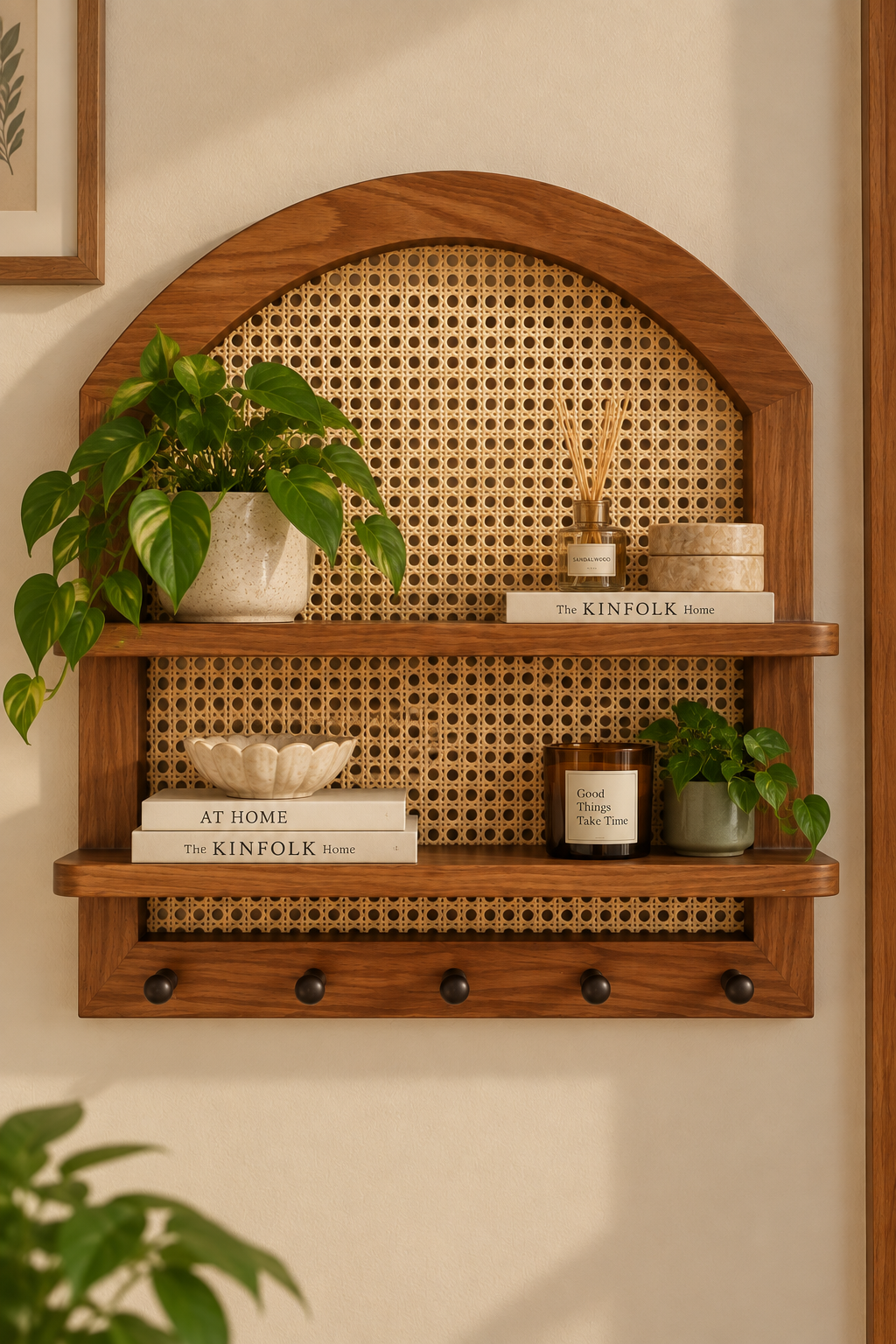 Round Rattan Electric Box Cover detail