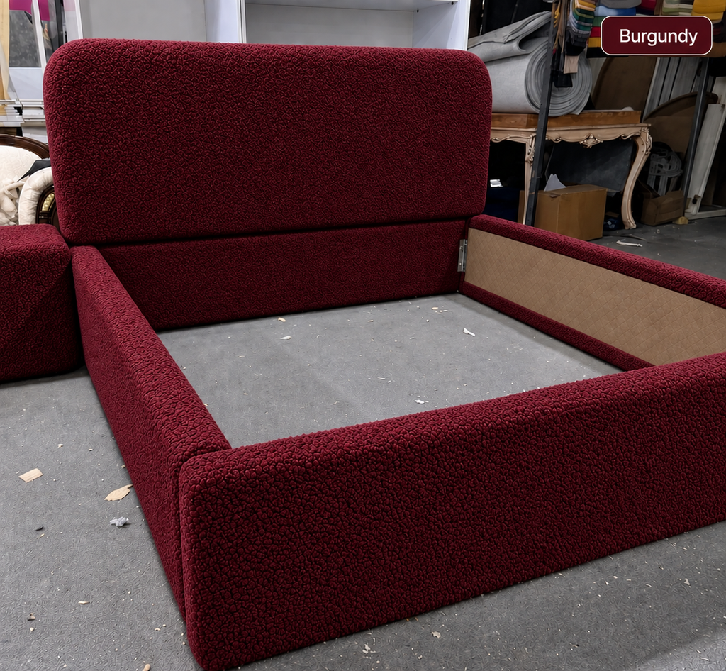 Teddy Boucle Bed — bedroom bed design by Tafaseel Home Decor