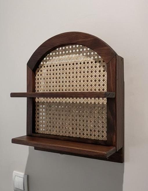 Round Rattan Electric Box Cover front view