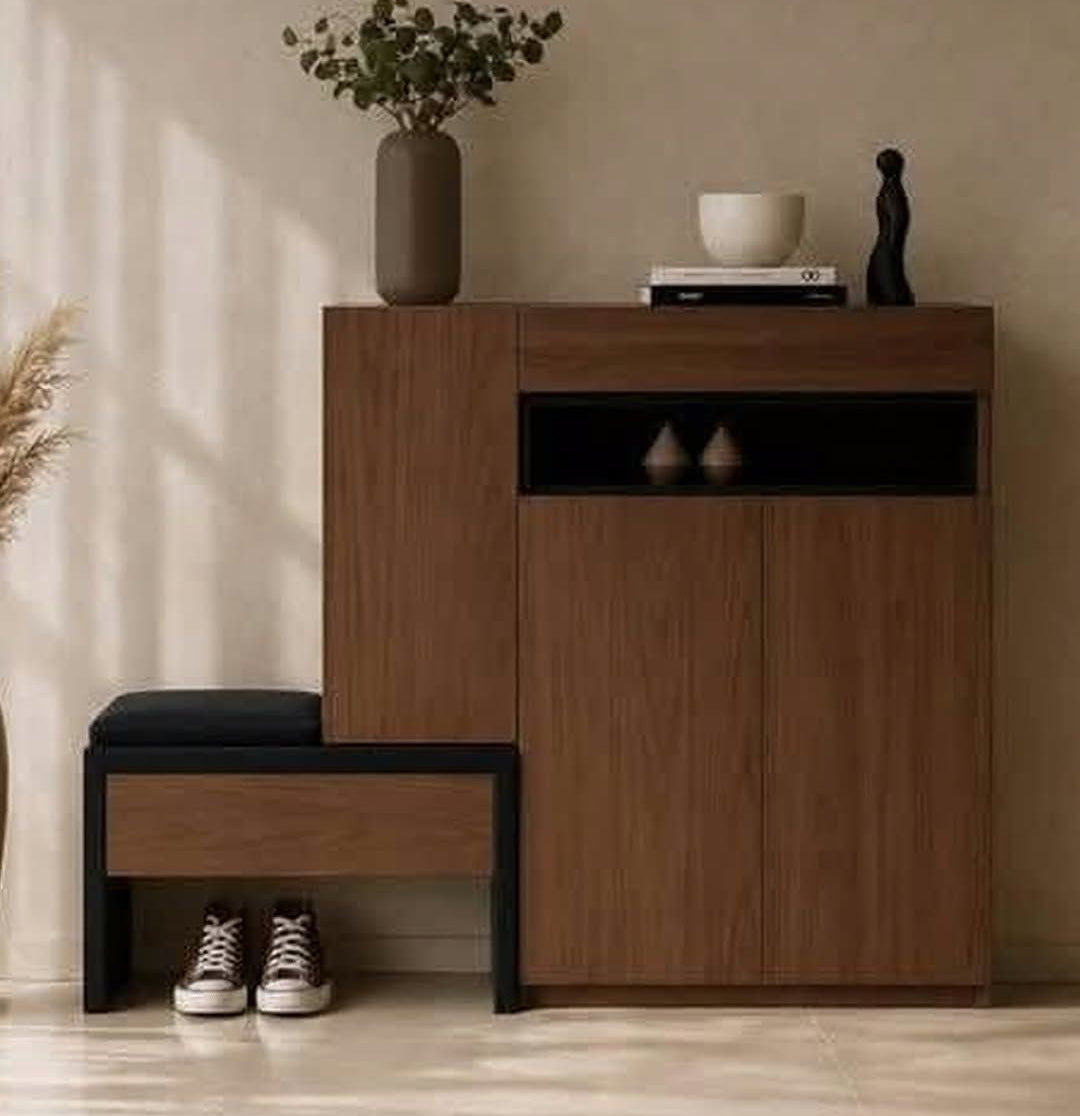 Forma Custom Shoe Cabinet — custom shoe cabinet detail by Tafaseel Home Decor