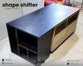 Shape Shifter Coffee Table in black and beige by Tafaseel Home Decor