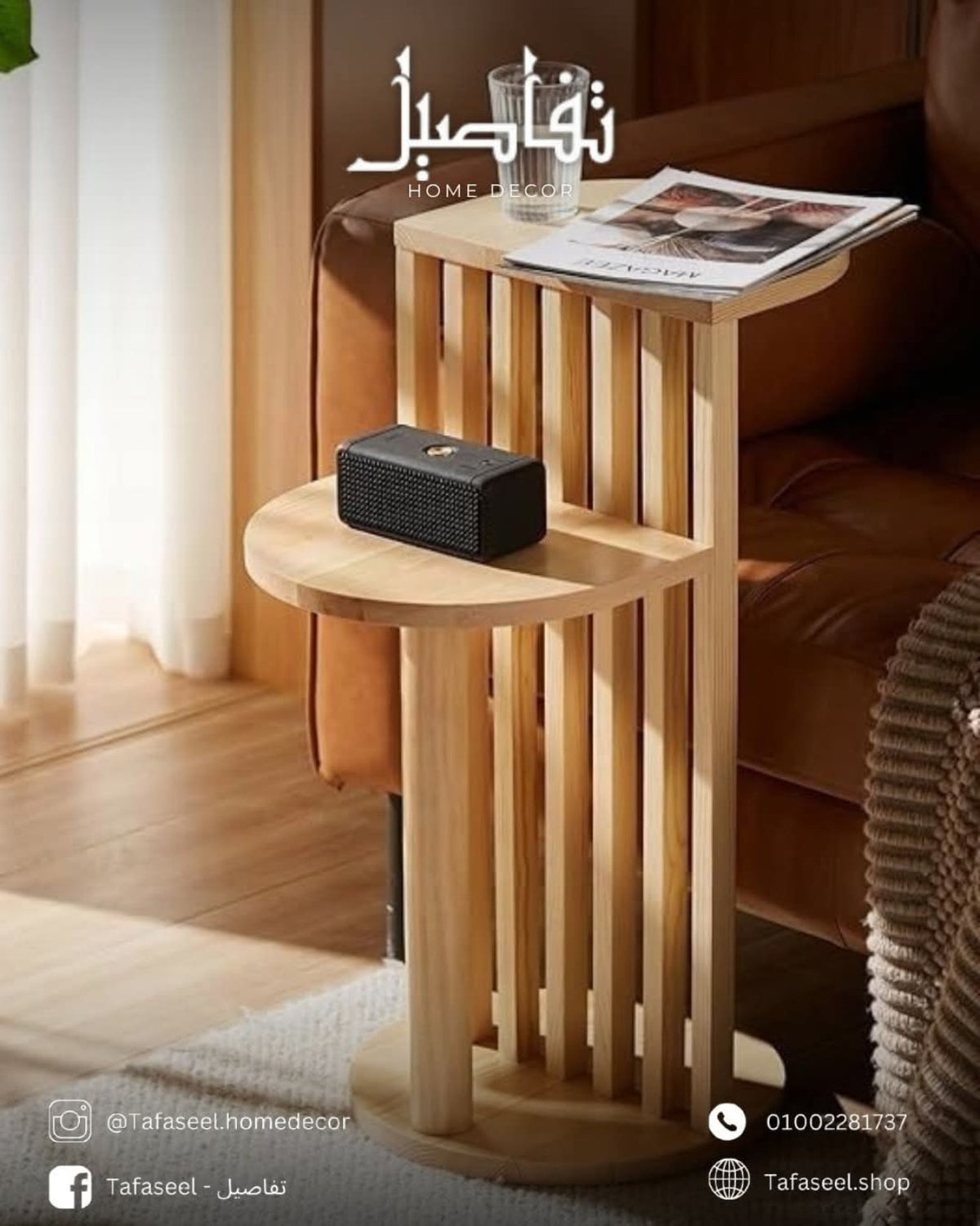 Two Levels Table with books and storage shelf