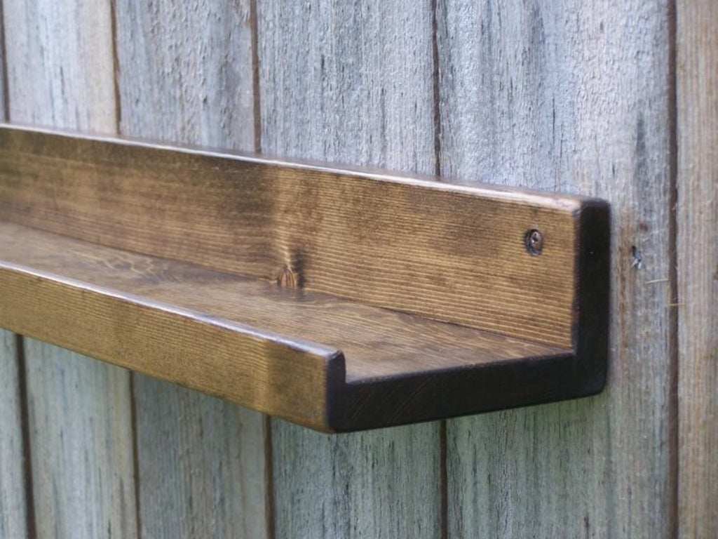U Shape Wall Shelf styled with decor