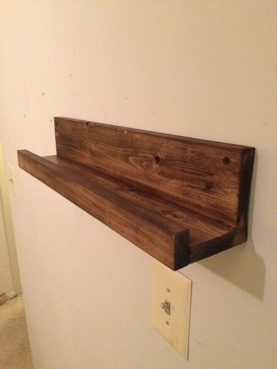 Wood U Shape Floating Shelf