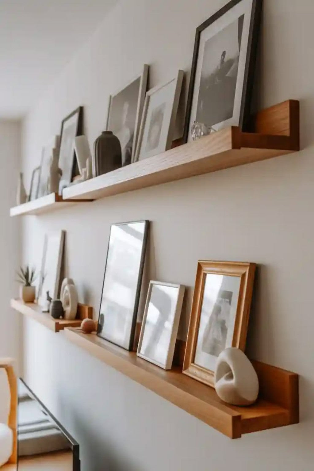 U Shape Wall Shelf with decor